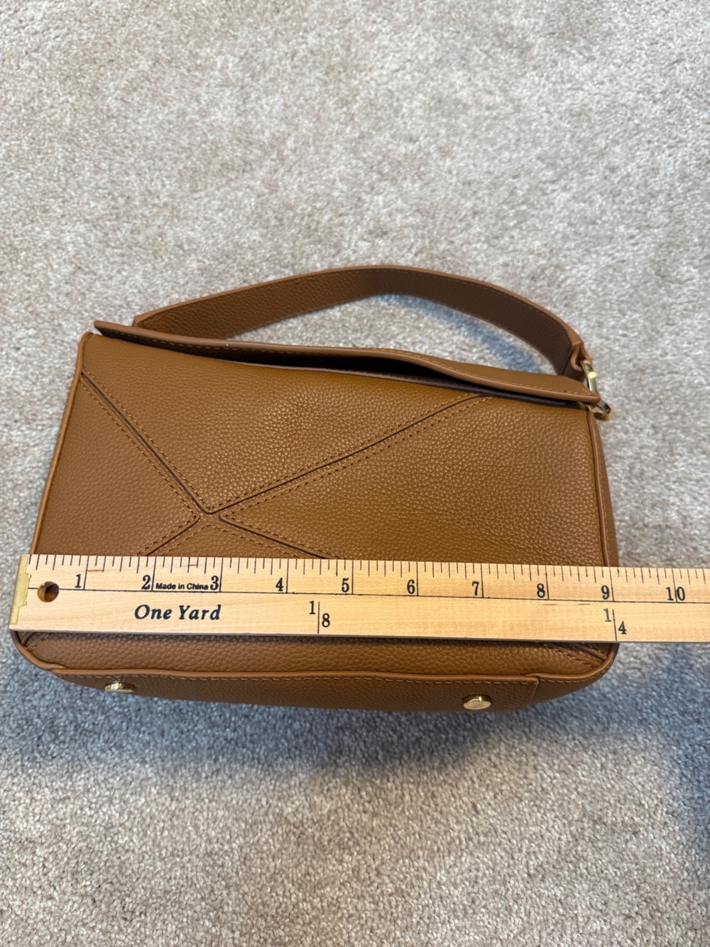 Quince Sabine Crossbody Convertible Leather Bag in Cognac - Picture 14 of 16